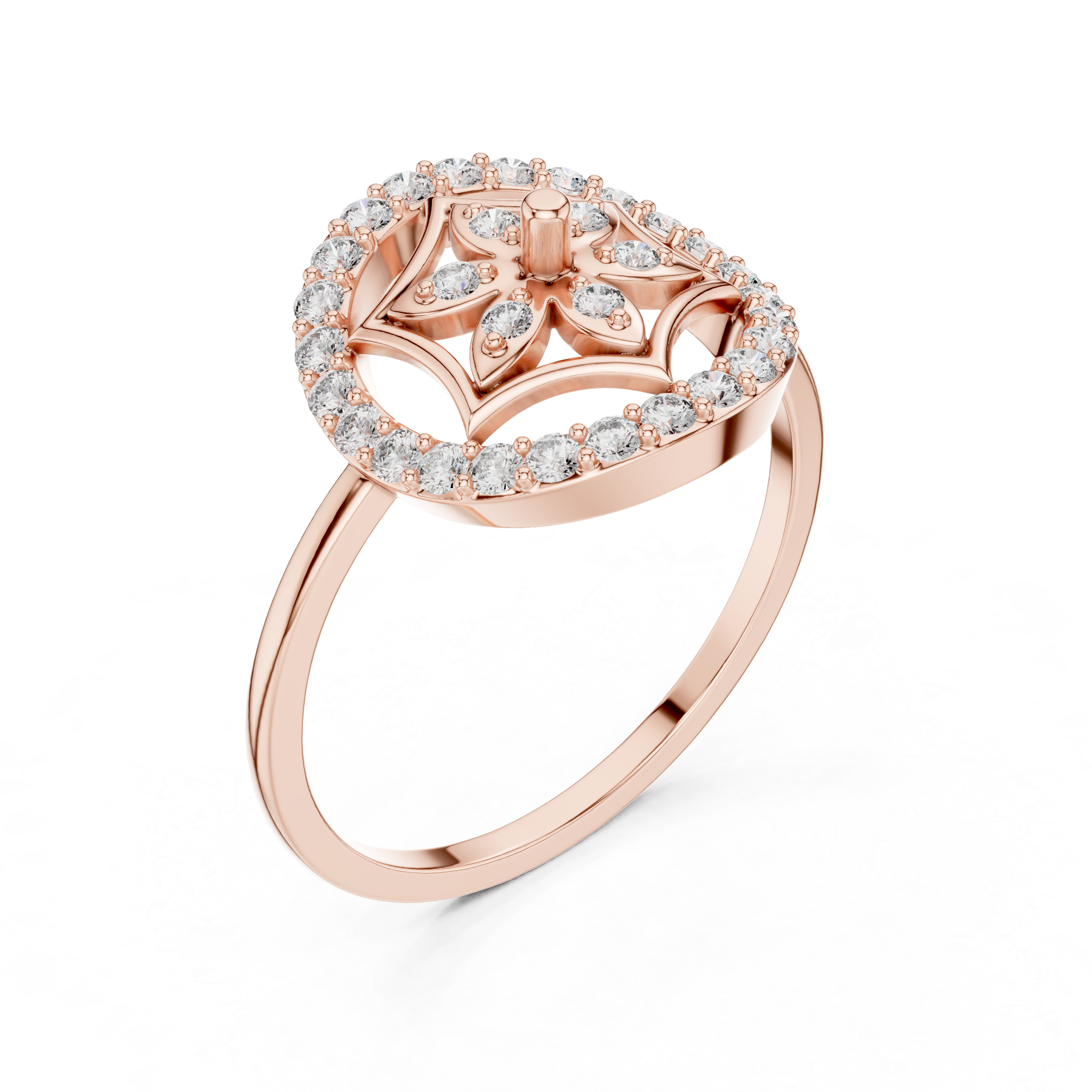 Elegant Pave Diamond Ring